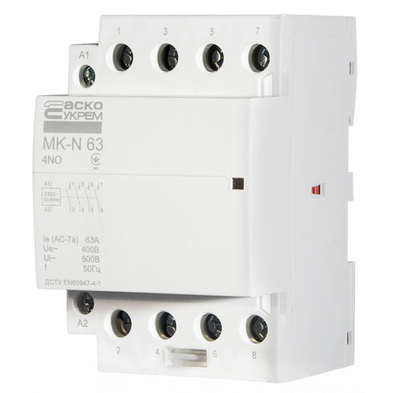 Контактор модульний 4P 63A 4NO 220V [A0040030034] MK-N АСКО