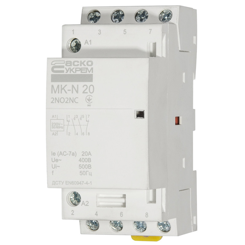 Контактор модульний 4P 20A 2NO+2NC 220V [A0040030029] MK-N АСКО