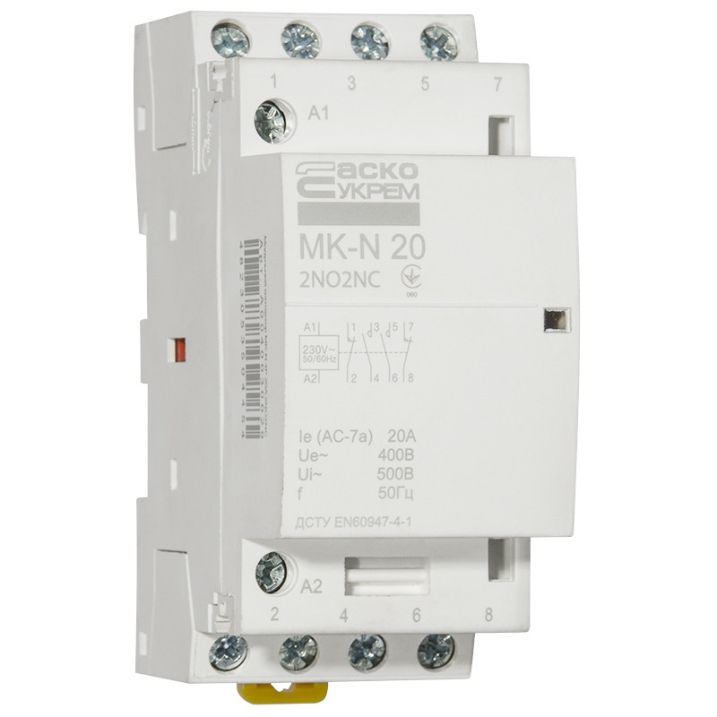 Контактор модульний 4P 20A 2NO+2NC 220V [A0040030029] MK-N АСКО
