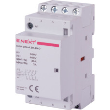 Контактор модульный 4P 20А 4NO 24V [p005319] E.NEXT e.mc.pro.4.20.4NO.24DC