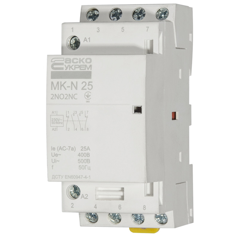 Контактор модульний 4P 25A 2NO+2NC 220V [A0040030030] MK-N АСКО