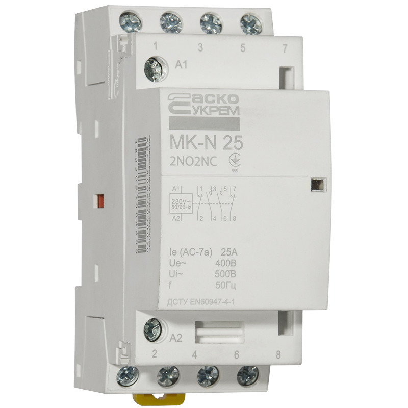 Контактор модульний 4P 25A 2NO+2NC 220V [A0040030030] MK-N АСКО