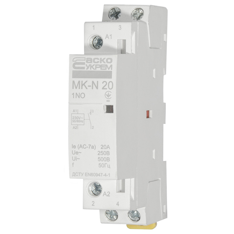Контактор модульний 1P 20A 1NO 220V [A0040030021] MK-N АСКО
