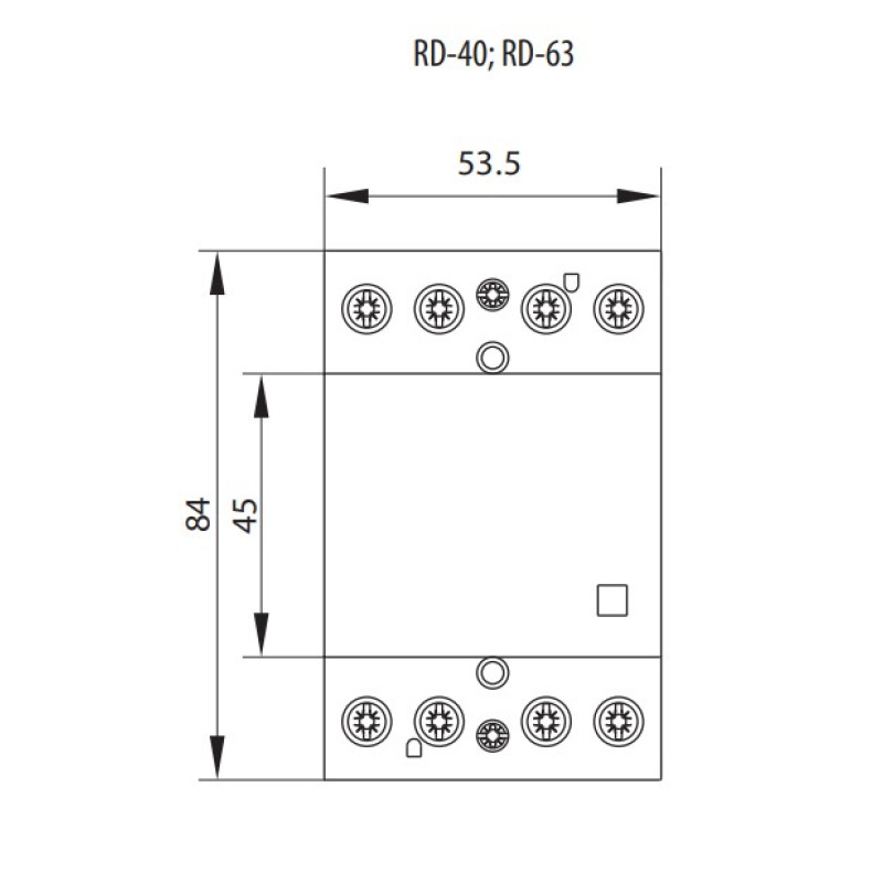 Контактор модульний 4P 63A 4NO 230V [2464026] RD 63-40 ETI
