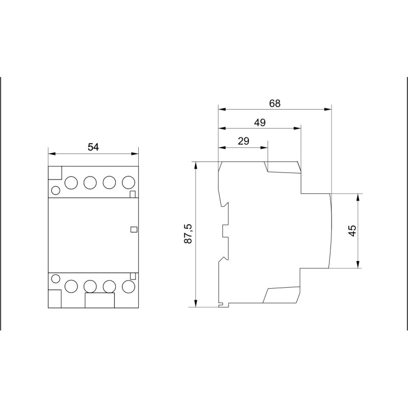 Контактор модульний 4P 25A 4NO 230V [MKK21-25-40] КМ25-40М УЕК