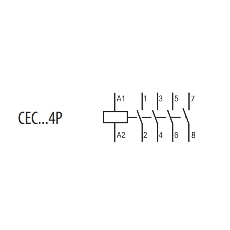 Контактор (пускач) 7А 230В 4НО [4641200] CEC 07.4P ETI