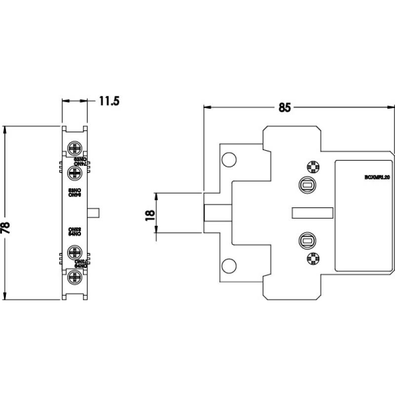 Додатковий контакт 6А 1NO+1NC [4644511] BCXMLE 11 ETI
