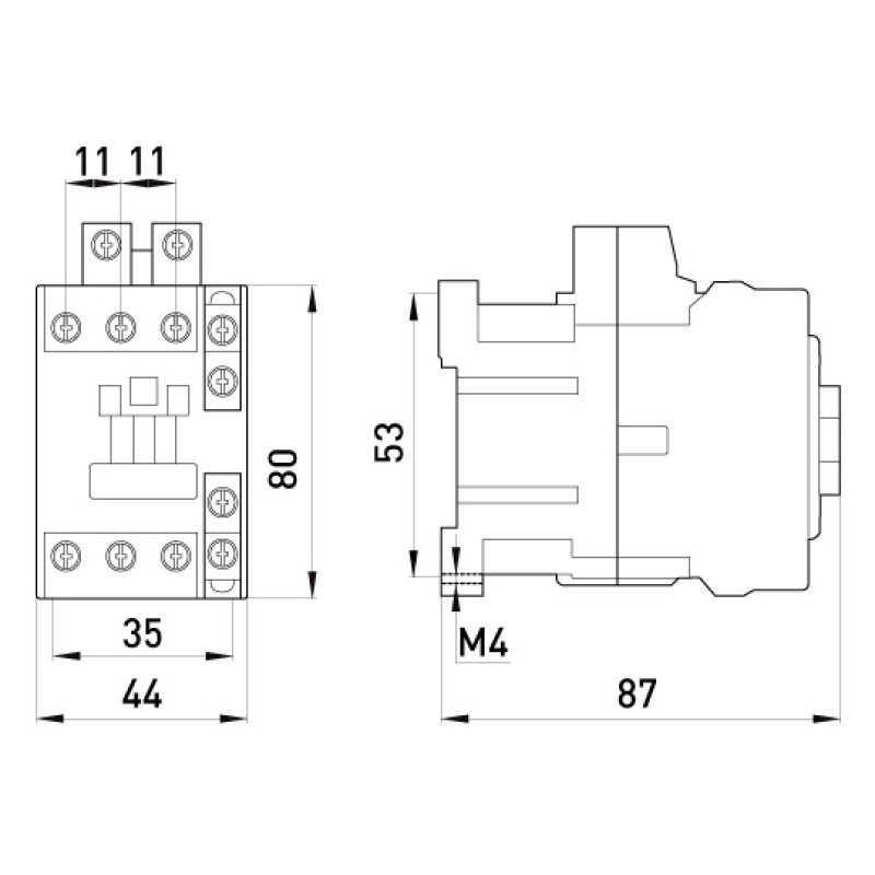 Контактор (пускатель) 12А 220В 1НО 1НЗ [i.0090002] e.industrial.ukc.12.220 E.NEXT