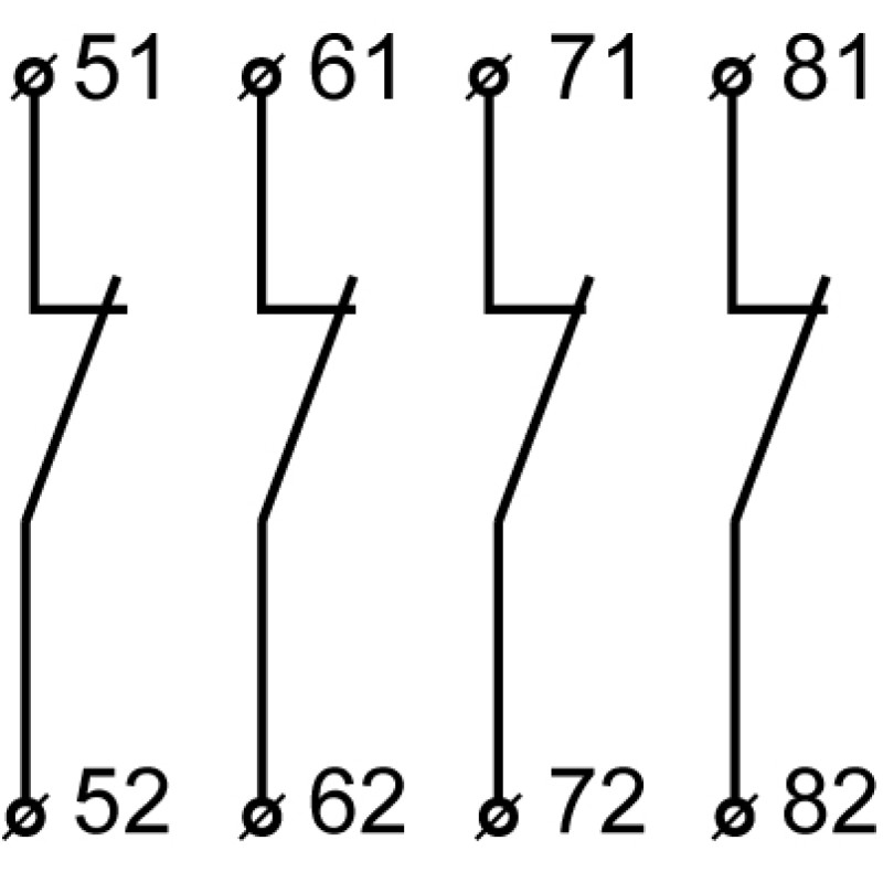 Додатковий контакт 4NC [A0040050008] ДК-04 (LA1-D04) АСКО