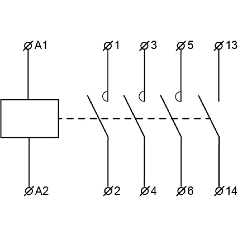 Контактор (пускач) 12А 36B 1НО [A0040010100] ПМ 1-12-10 C7 (LC1-D1210) АСКО