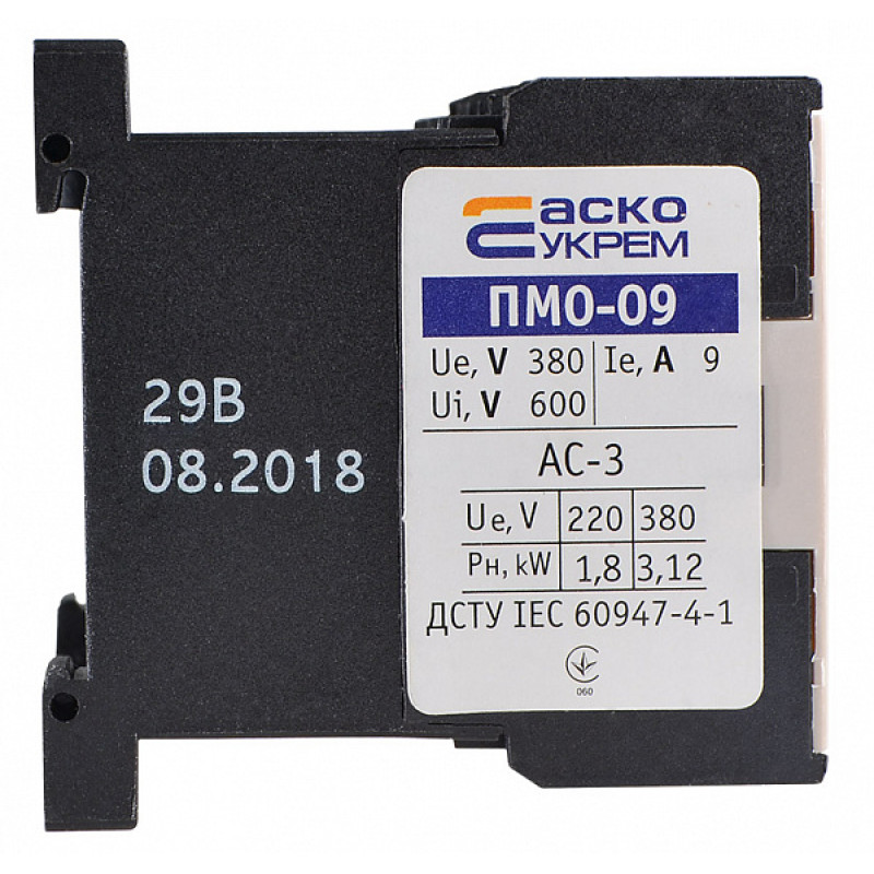 Контактор (пускач) 9А 220B 1НО [A0040010039] ПМ 0-09-10 M7 (LC1-K0910) АСКО