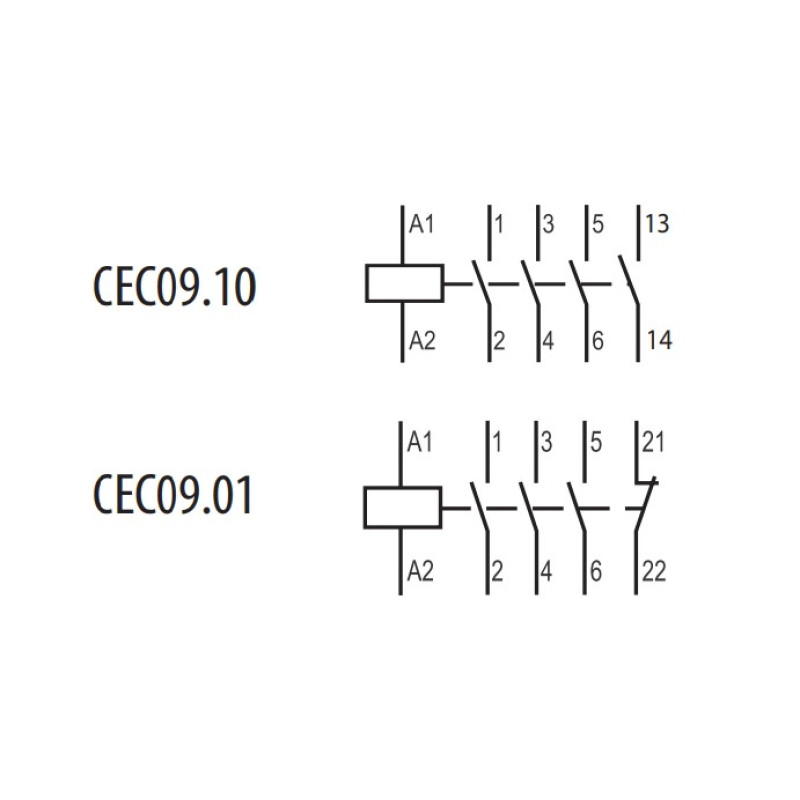 Контактор (пускач) 9А 24В 4НО [4641102] CEC 09.10 ETI
