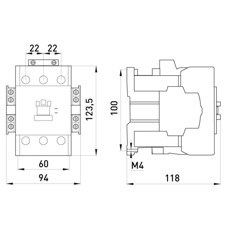 Контактор (пускатель) 65А 42В 1НО 1НЗ [i.0090054] e.industrial.ukc.65.42 E.NEXT