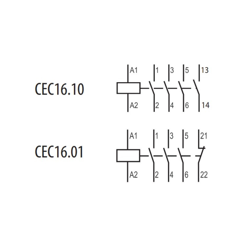 Контактор (пускач) 16А 230В 4НО [4641090] CEC 16.10 ETI