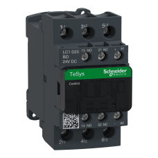 Контактор (пускатель) 25А 24В DC 1NO+1NC ограничитель [LC1D25BD] TeSys Deca Schneider Electric