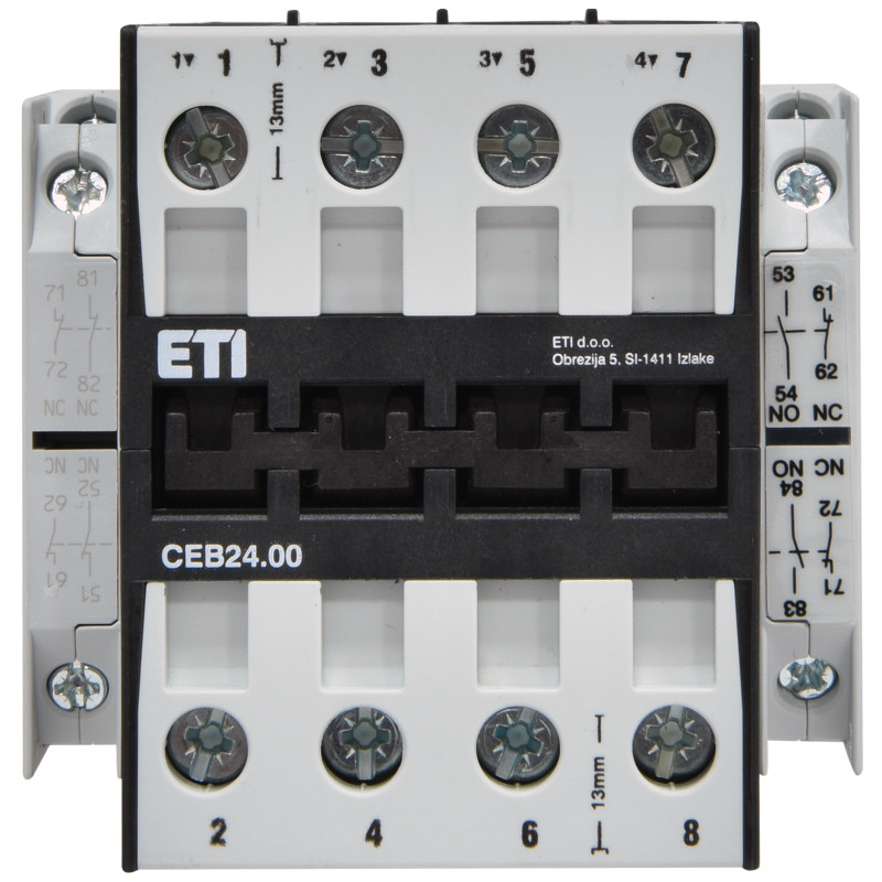 Контактор (пускач) 4P 24А 230В [2462004] CEB 24.00 ETI