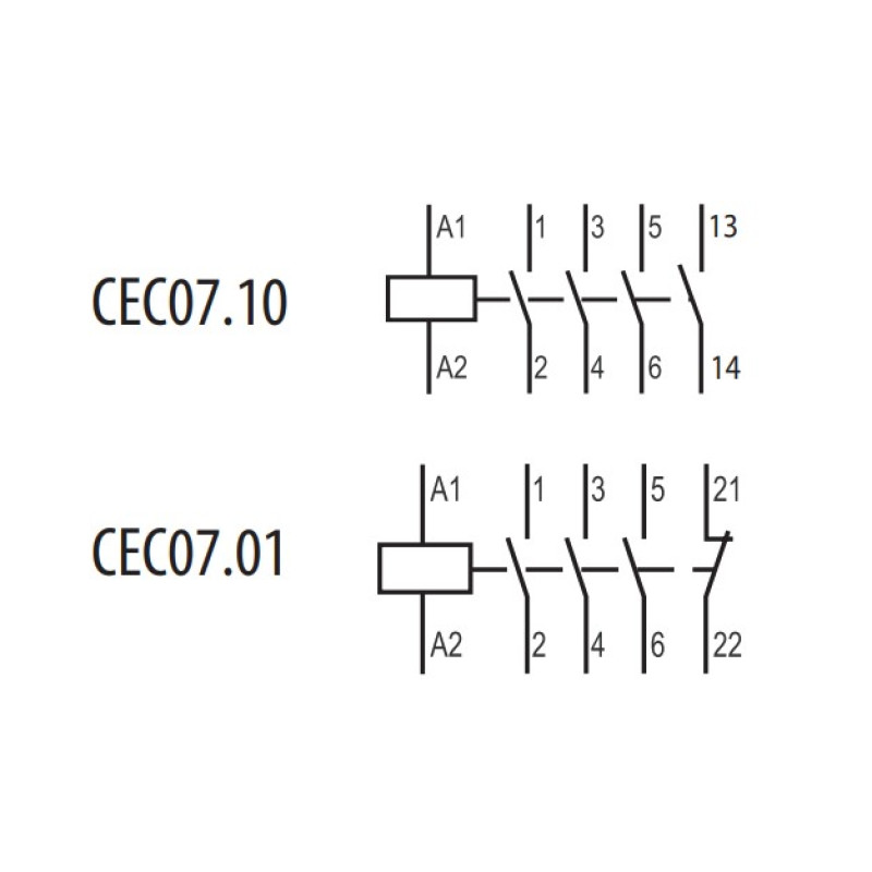 Контактор (пускач) 7А 230В 4НО [4641054] CEC 07.10 ETI