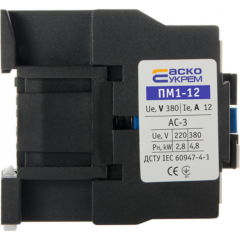 Контактор (пускач) 12А 110B 1НЗ [A0040010059] ПМ 1-12-01 F7 (LC1-D1201) АСКО