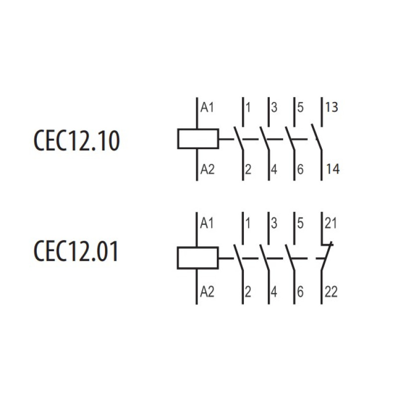 Контактор (пускатель) 12А 24В 4НО [4641074] CEC 12.10 ETI