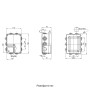 150x110x70мм внешняя распределительная коробка 10 герметичных вводов IP55 серая [GW44006] Gewiss