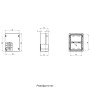 120x80x50мм внешняя распределительная коробка с гладкими стенками IP56 серая [GW44205] Gewiss