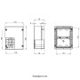 150x110x70мм внешняя распределительная коробка с гладкими стенками IP56 серая [GW44206] Gewiss