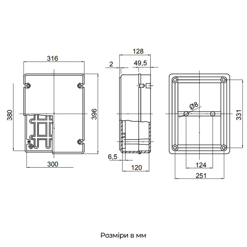 380x300x120мм внешняя распределительная коробка с гладкими стенками IP56 серая [GW44210] Gewiss