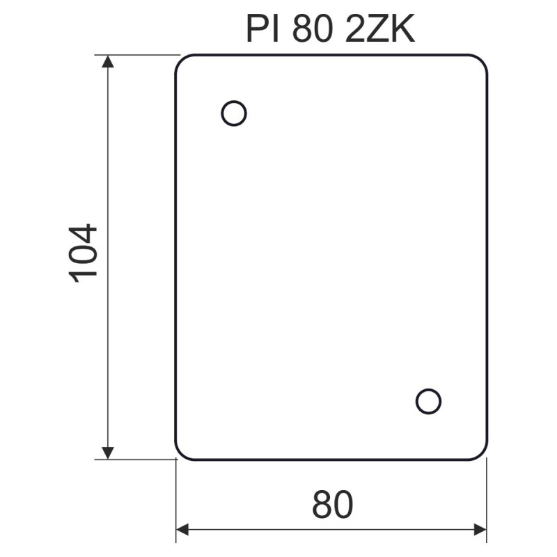 Подкладка 104х80х5мм негорючая для коробки LK 80x28 2ZK [PI 80 2ZK_XX] Kopos