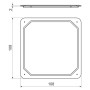 Кришка 108x108х2мм для коробки КО 100 ПВХ [KO 100 V_HB] Kopos