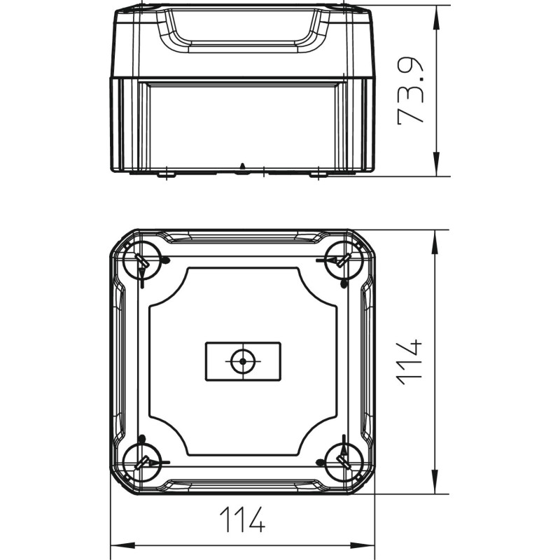 100х100х63мм внешняя распределительная коробка висока кришка IP66 [2007730] PP Т60 OBO bettermann
