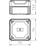 100х100х63мм внешняя распределительная коробка висока кришка IP66 [2007730] PP Т60 OBO bettermann