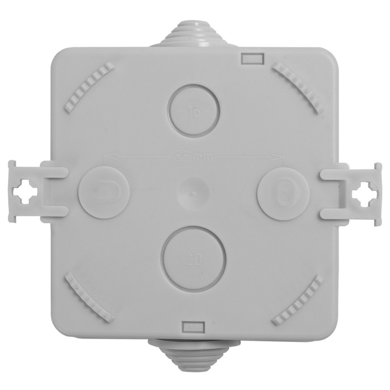 85x85x50мм наружная распределительная коробка 2 герметичных ввода IP55 [s027040] E.NEXT e.db.stand.85.85.50u