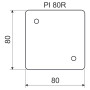 Подкладка 80х80х5мм негорючая для коробок серии LK [PI 80R_XX] Kopos