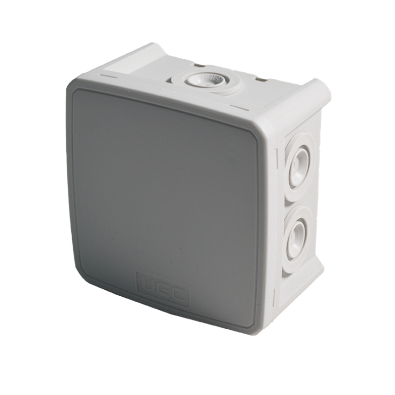 75x75x48 внешняя распределительная коробка 6 вводов IP54 серая [JB-075-075-048-G-IP54-GR] UEC