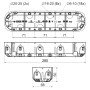 280х68х50мм коробка установочная четырехместная гипсокартон с эластичными вводами [KPL 64-50/4LD_NA] ПВХ Kopos