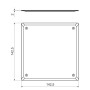 Кришка 142,5x142,5х2мм для коробки КО 125 ПВХ [KO 125 V_HB] Kopos