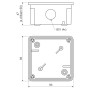95х95х50мм внешняя распределительная коробка 4 герметичных ввода IP54 [8101_KA] ПВХ Kopos