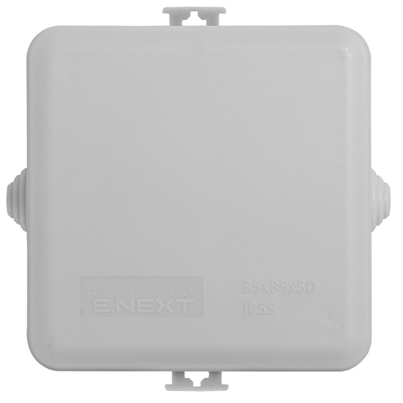 85x85x50мм наружная распределительная коробка 2 герметичных ввода IP55 [s027040] E.NEXT e.db.stand.85.85.50u