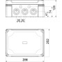 286х202х126мм внешняя распределительная коробка 10 герметичных вводов IP67 [2005024] поликарбонат X25 OBO bettermann