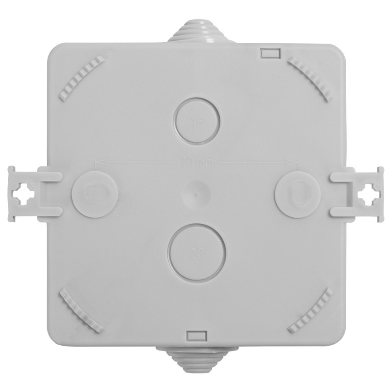 100x100x50мм наружная распределительная коробка 2 герметичных ввода IP55 [s027041] E.NEXT e.db.stand.100.100.50u