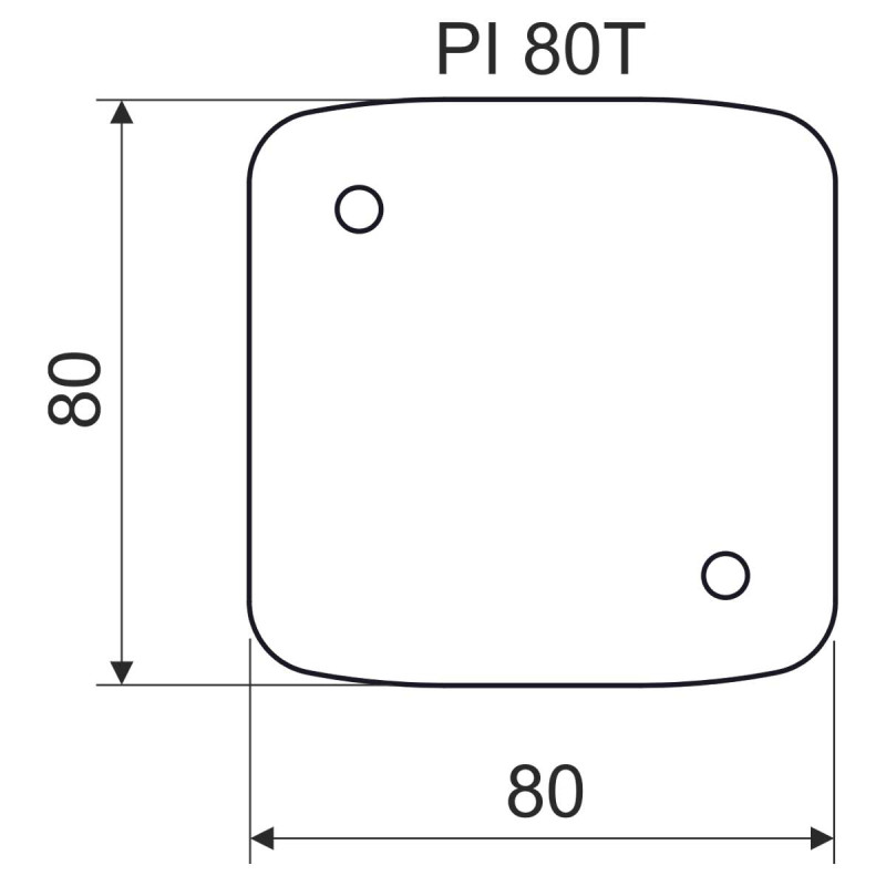 Подкладка 80х80х5мм негорючая для коробок LK 80x16 T, LK 80x28 T [PI 80T_XX] Kopos