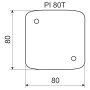 Подкладка 80х80х5мм негорючая для коробок LK 80x16 T, LK 80x28 T [PI 80T_XX] Kopos