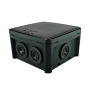 75x75x48 зовнішня розподільча коробка 6 вводів IP54 чорна [JB-075-075-048-G-IP54-BL] UEC