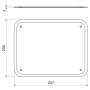 Кришка 257х200х4мм для коробок КТ 250/1, 250/L ПВХ [VKT 250/L_HB] Kopos