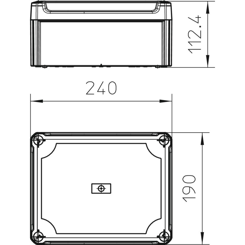 240х190х112.4мм внешняя распределительная коробка висока кришка IP66 [2007736] PP Т250 OBO bettermann