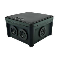 75x75x48 внешняя распределительная коробка 6 вводов IP65 черная [JB-075-075-048-G-IP65-BL] UEC