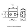 144x85x50мм коробка установча чотири модулі цегла-бетон [GW24404] 24SC Gewiss