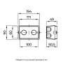 194x90x50мм коробка установочная шесть модулей кирпич-бетон [GW24406] 24SC Gewiss