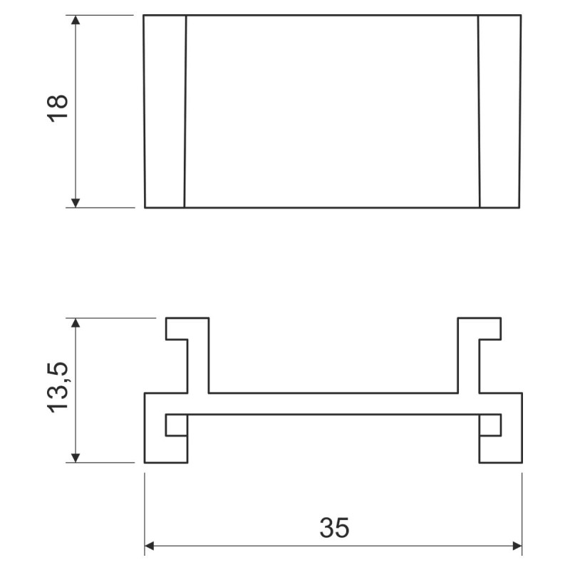 Дистанционная распорка 35х18х13,5мм для коробок KP 67/2, 67/3 ПВХ [DR18_HB] Kopos