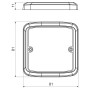Кришка 81х81х9мм для коробок серии LK LK 80...T ПВХ [VLK 80/T_HB] Kopos
